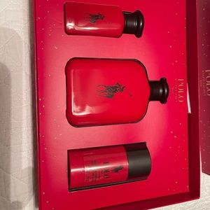 Polo Ralph Lauren Red Cologne for men 3 pc gift set